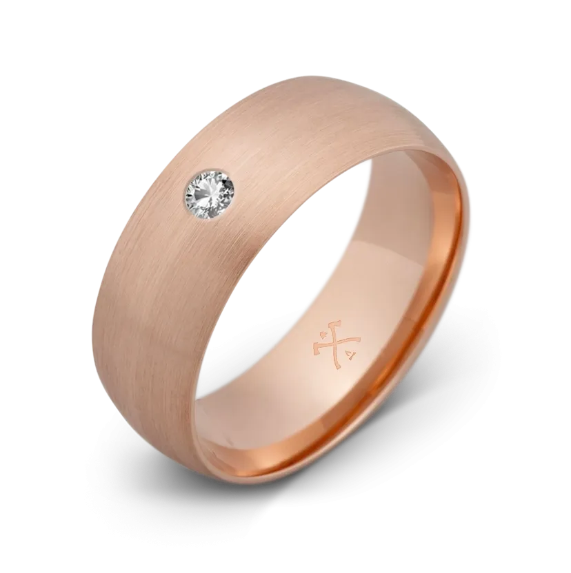 10K Rose Gold with Stone - Build Your Own Band