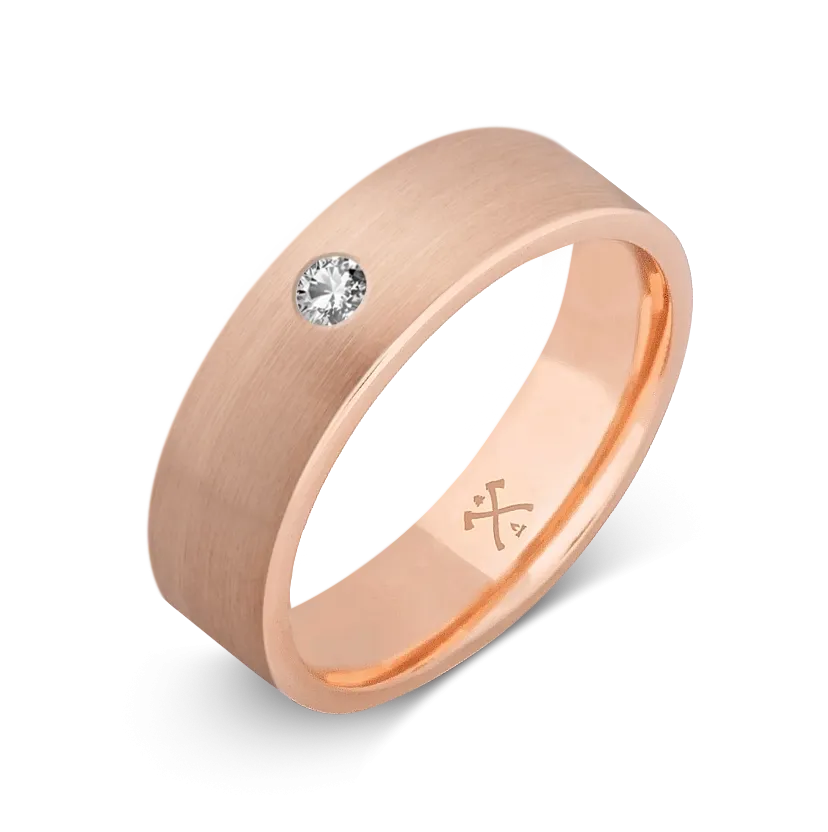 10K Rose Gold with Stone - Build Your Own Band