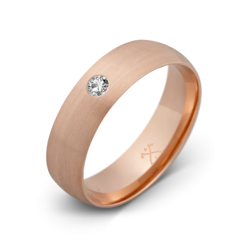 10K Rose Gold with Stone - Build Your Own Band