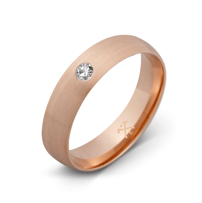 10K Rose Gold with Stone - Build Your Own Band