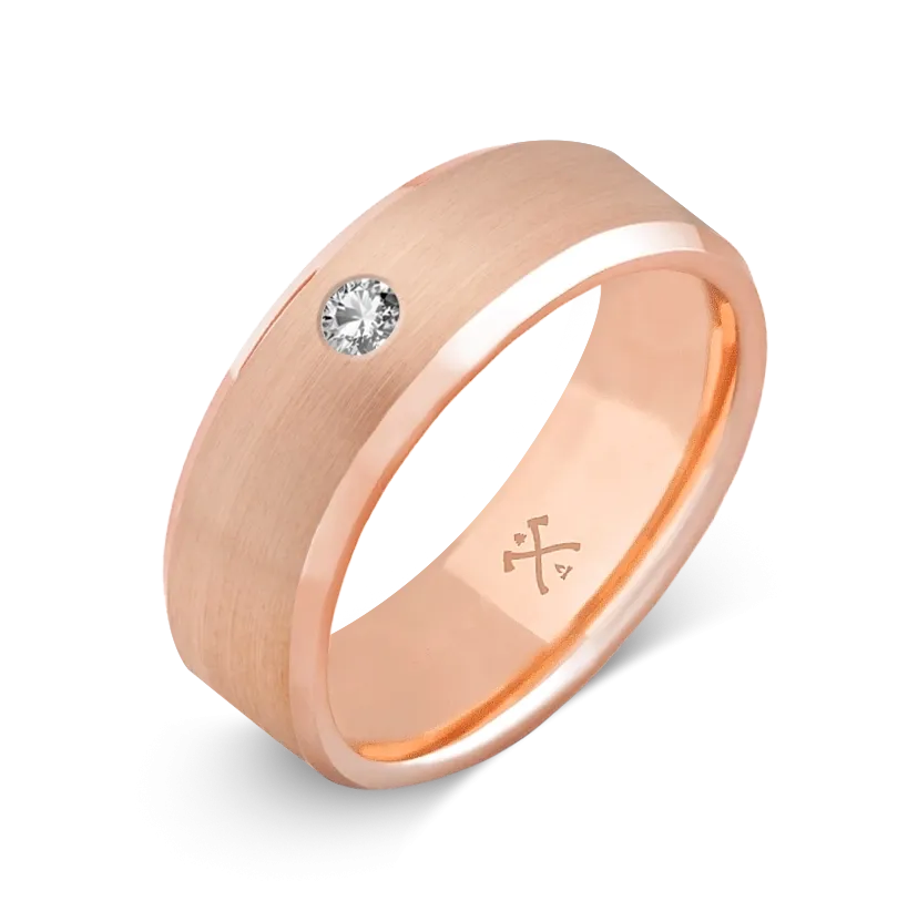 10K Rose Gold with Stone - Build Your Own Band