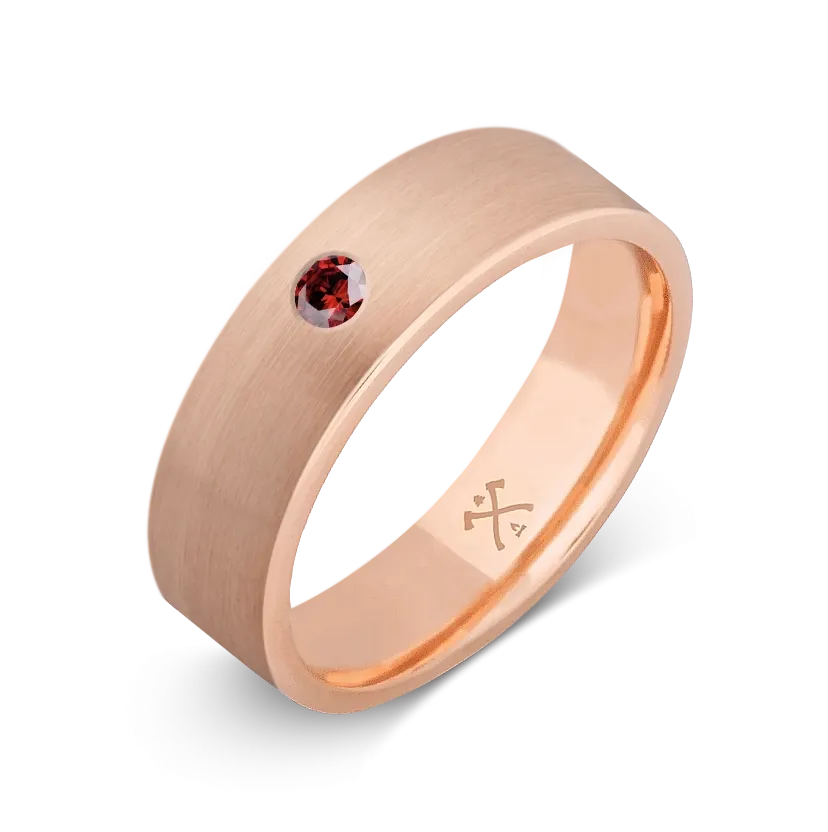 10K Rose Gold with Stone - Build Your Own Band