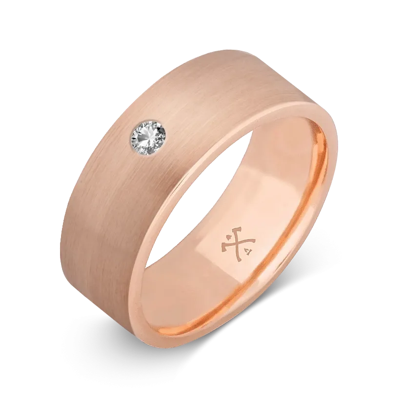 10K Rose Gold with Stone - Build Your Own Band