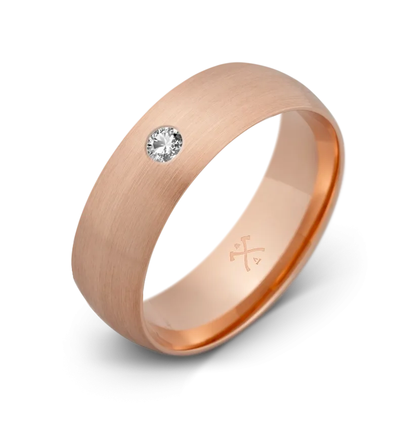 10K Rose Gold with Stone - Build Your Own Band