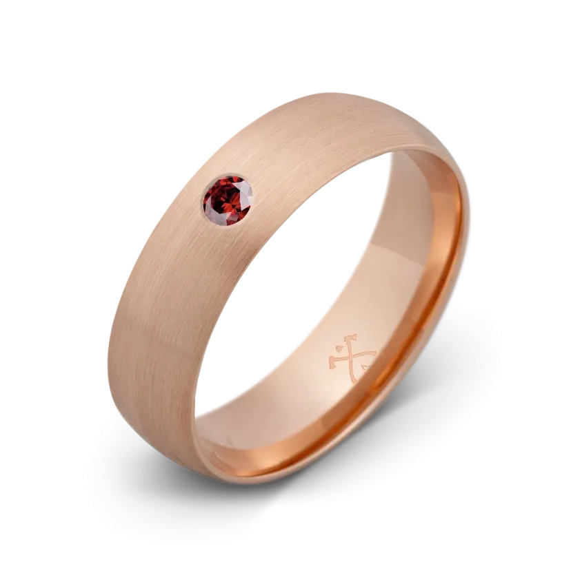 10K Rose Gold with Stone - Build Your Own Band