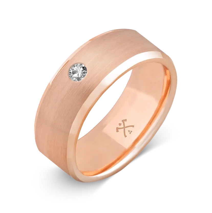 10K Rose Gold with Stone - Build Your Own Band