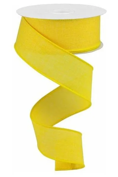 1.5" Royal Canvas Ribbon: Sun Yellow (10 Yards)