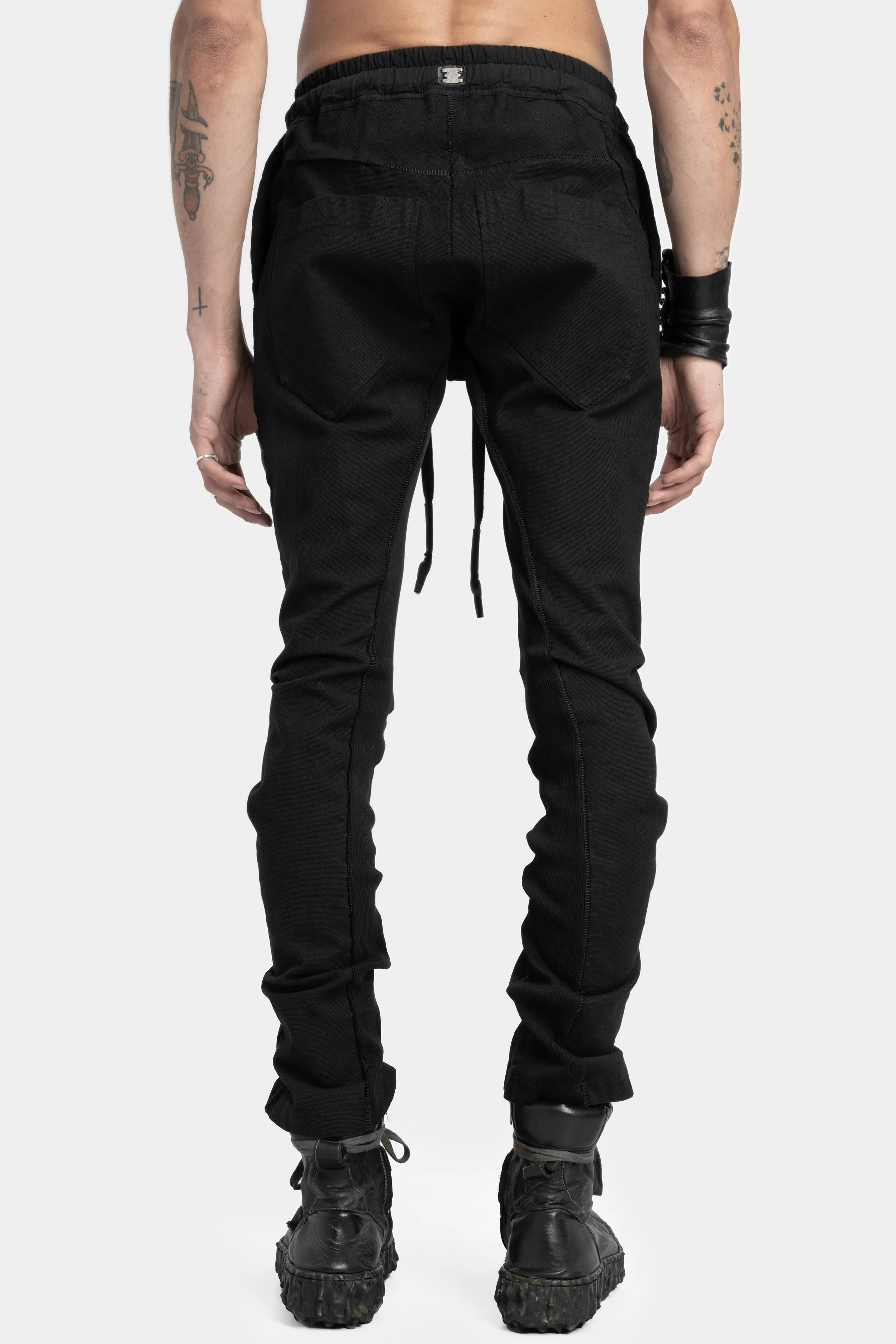 4 pockets pants, Black