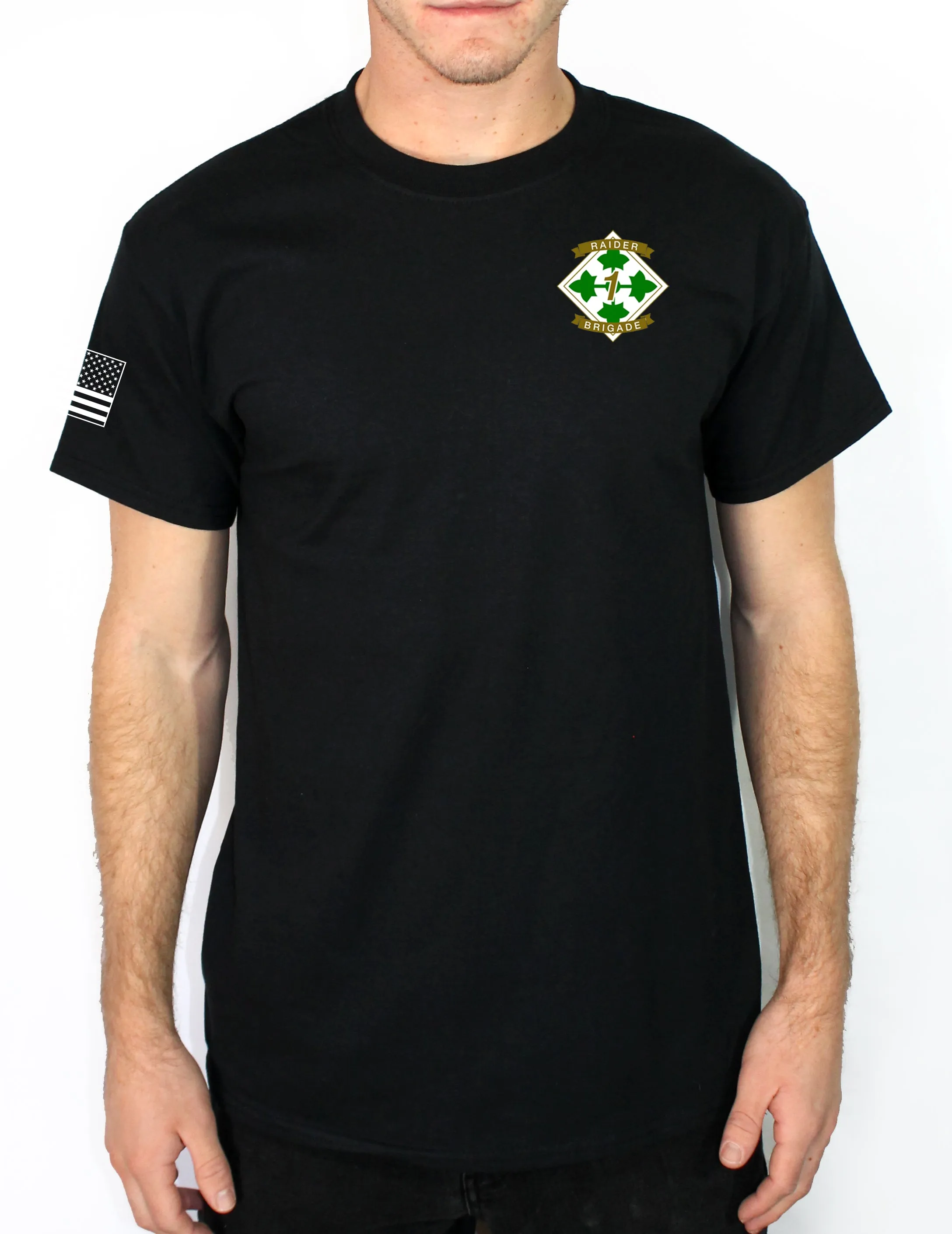 50-50 Blend (Color Design) Black Unisex PT Short Sleeve Shirt