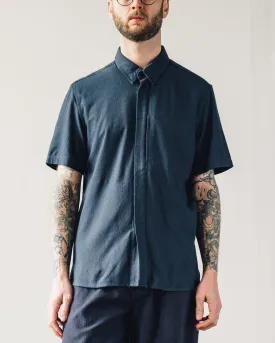 7115 Unisex Short Sleeve Side Pocket Shirt, Navy