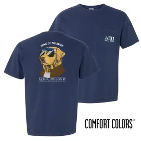 AEPi Comfort Colors Short Sleeve Navy Patriot Retriever Tee