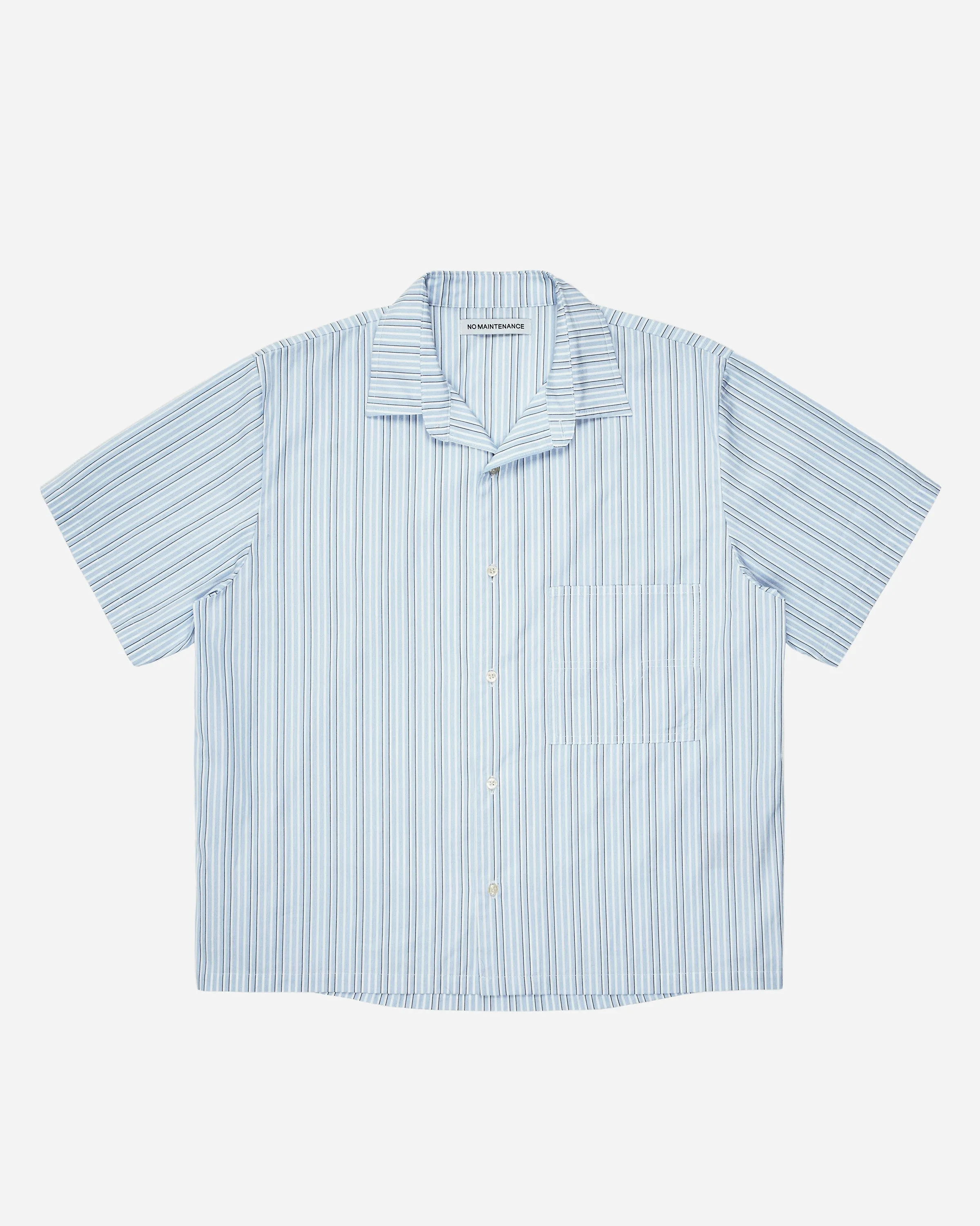 Banker Stripe Short Sleeve Camp Shirt