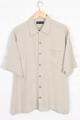 BARACUTA Khaki Short Sleeve Silk Shirt (L-XL)