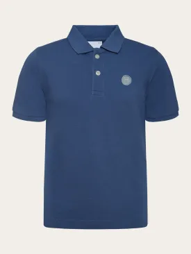 Basic badge polo - GOTS/Vegan - Moonlight Blue