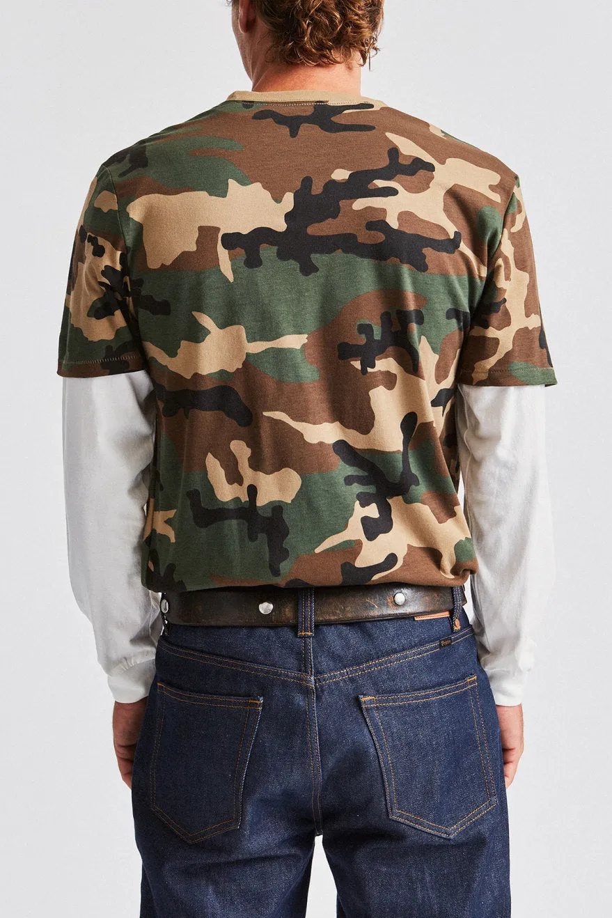 Basic S/S Premium Tee - Woodland Camo