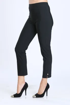 Black Pearl Detail Ankle Crop Pants