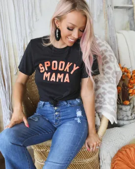 Black "Spooky Mama" Graphic Tee