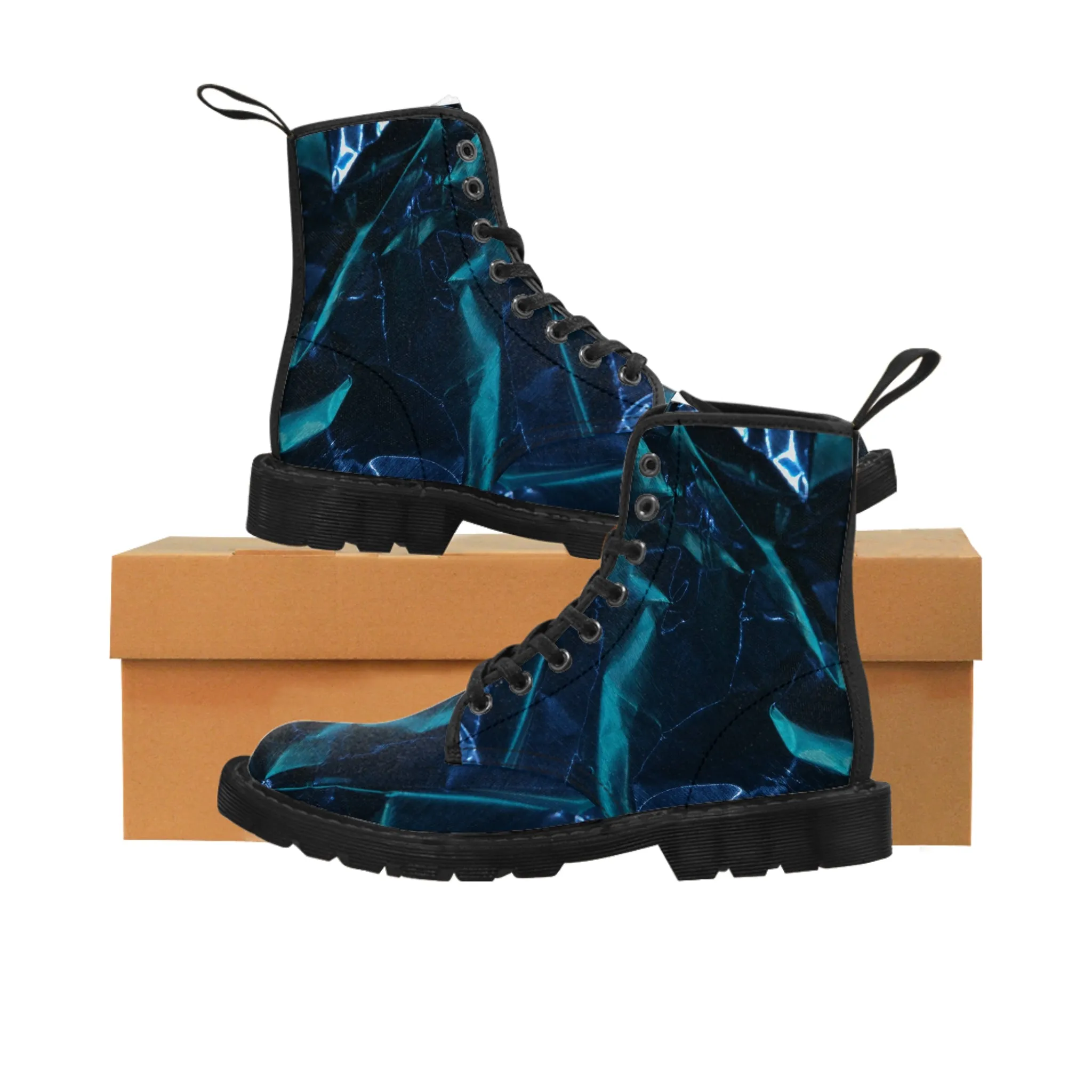 Blue Metalic - Inovax Men's Canvas Boots