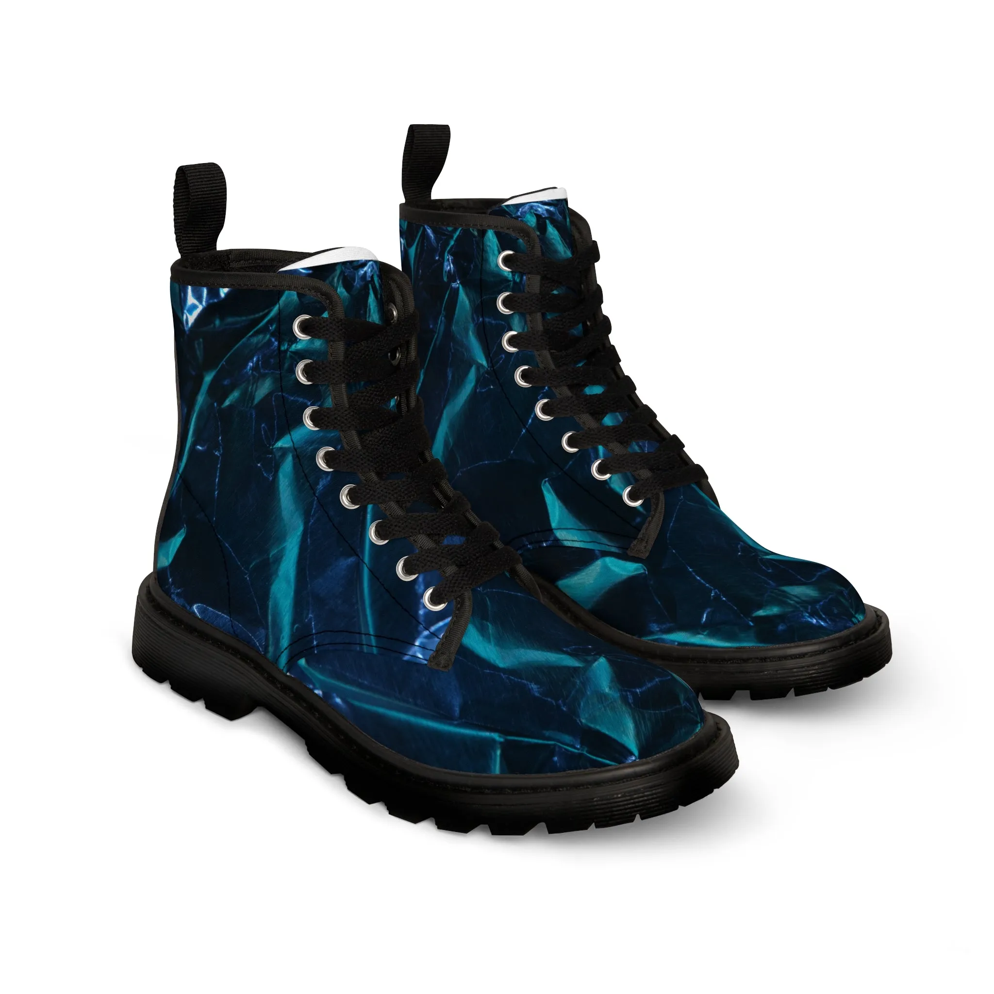 Blue Metalic - Inovax Men's Canvas Boots