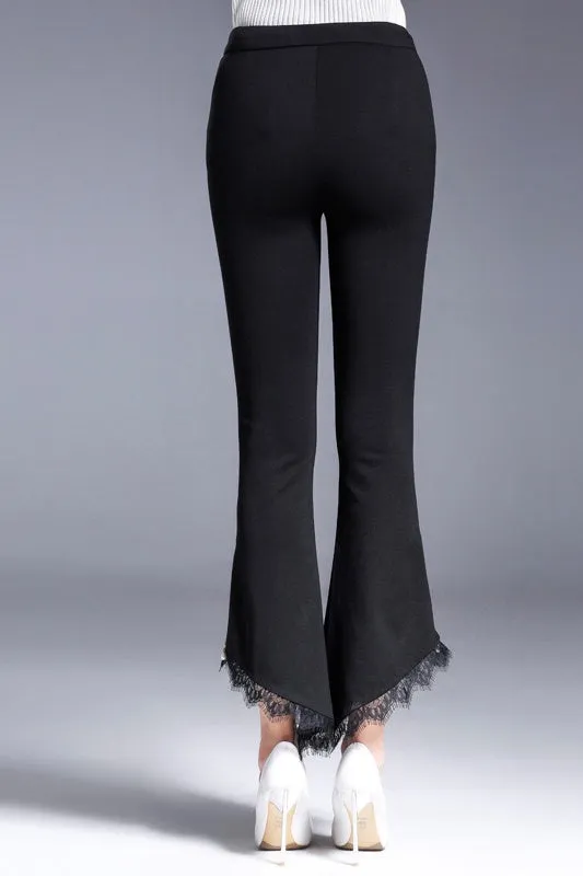 Bootcut Pants W/ Zipper and Lace