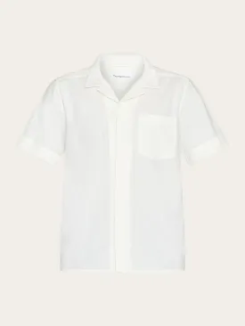 Box short sleeve seersucker shirt GOTS/Vegan - Egret