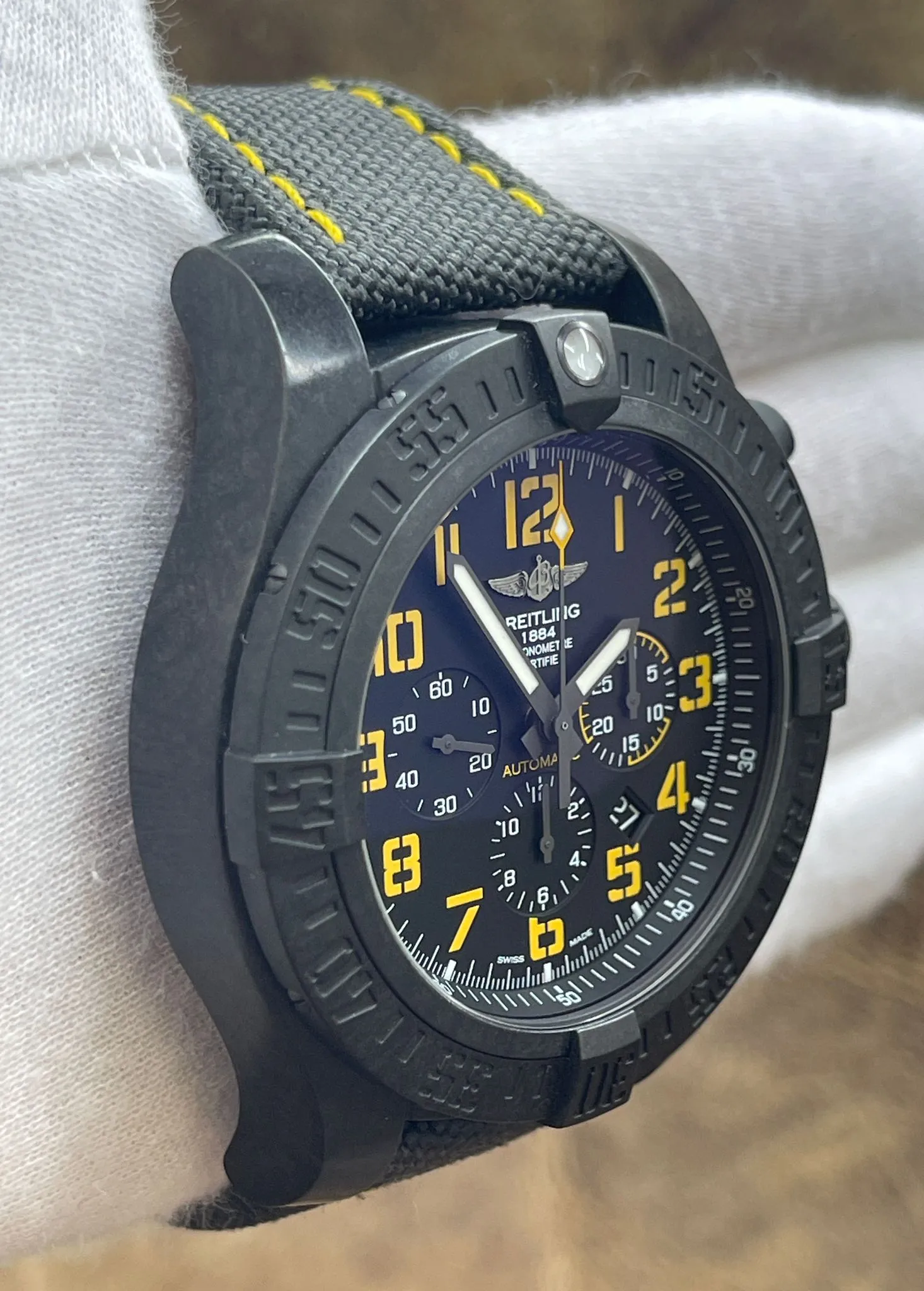 Breitling  Avenger Hurricane limited edition XB0170 Black & Yellow Dial Automatic Men's Watch