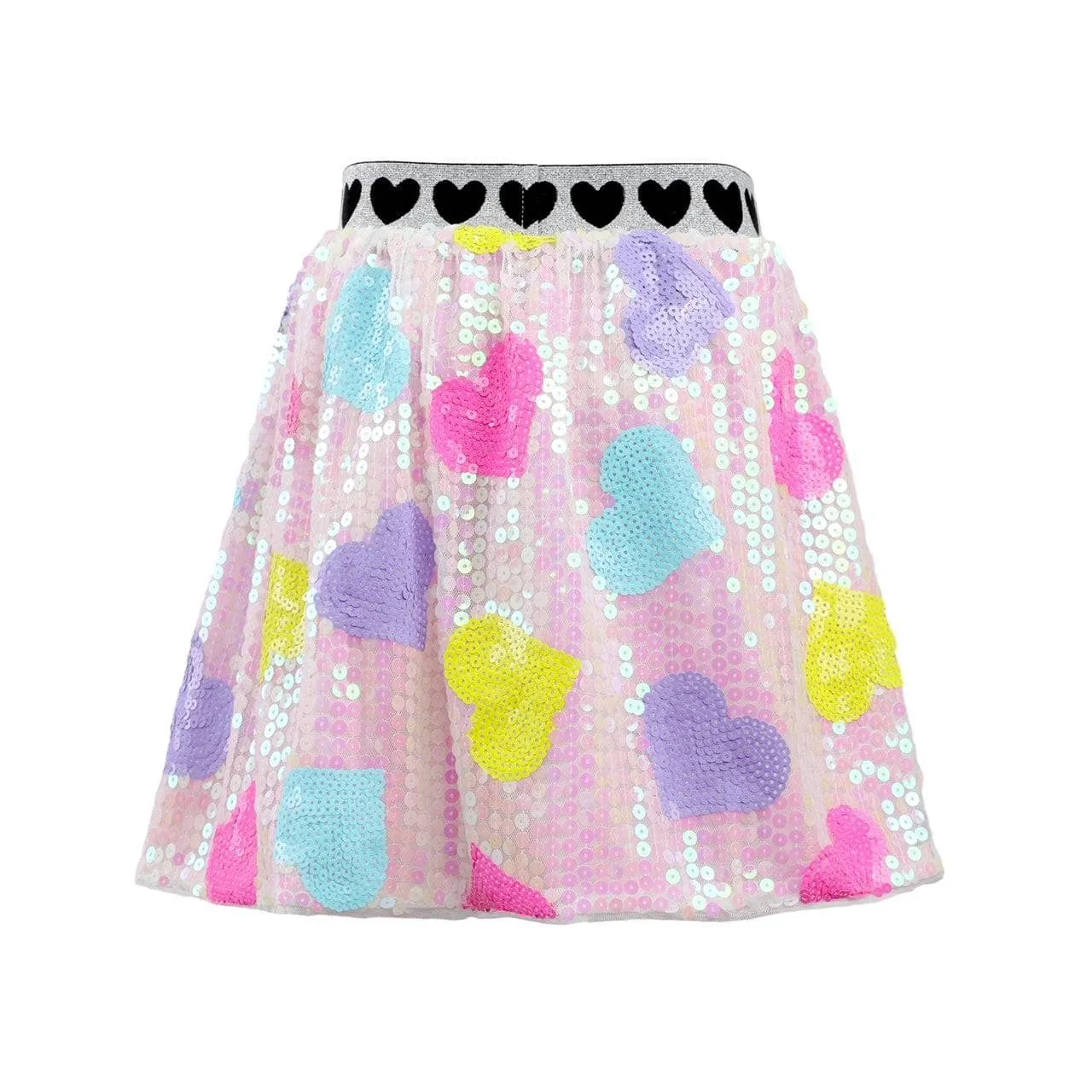 Candy Hearts Sequin Skirt