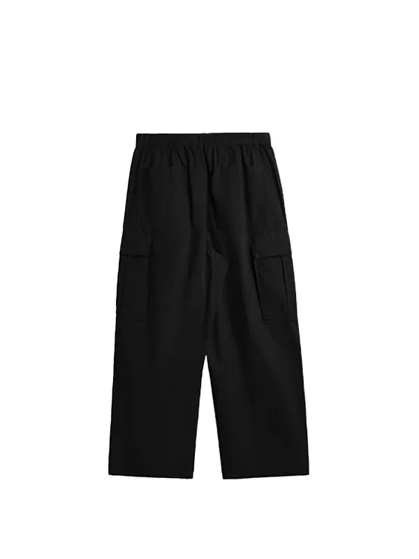 Cargo Pants with Knotted Deco Ring in Black Color