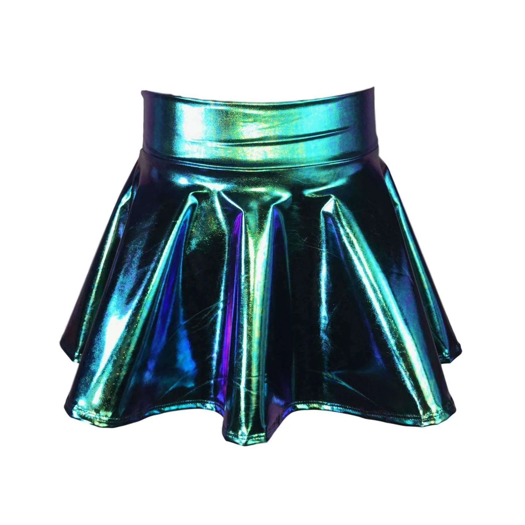 Children's Oil Slick Holographic Skater Skirt