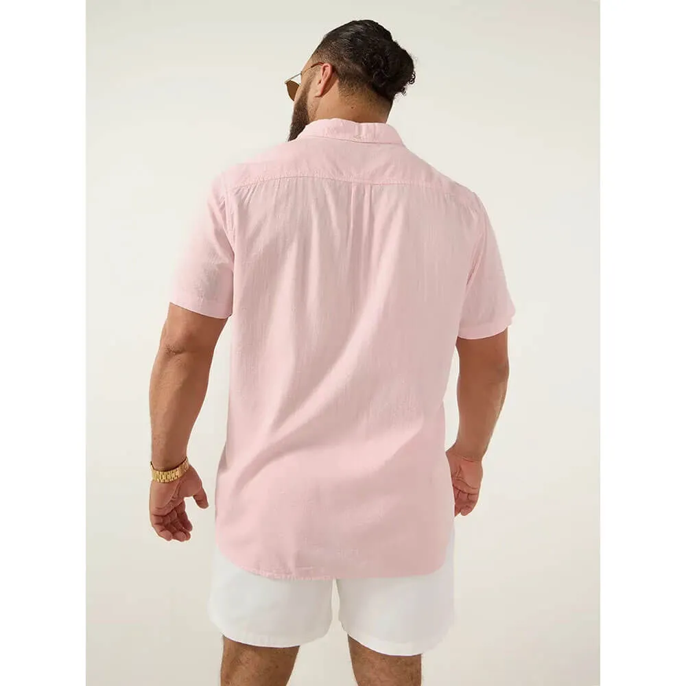 Chubbies The Pinky Winky Short Sleeve Sport Shirt - Light/Pastel Pink