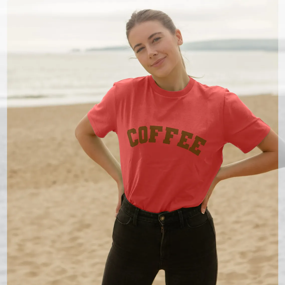 Coffee varsity unisex t-shirt