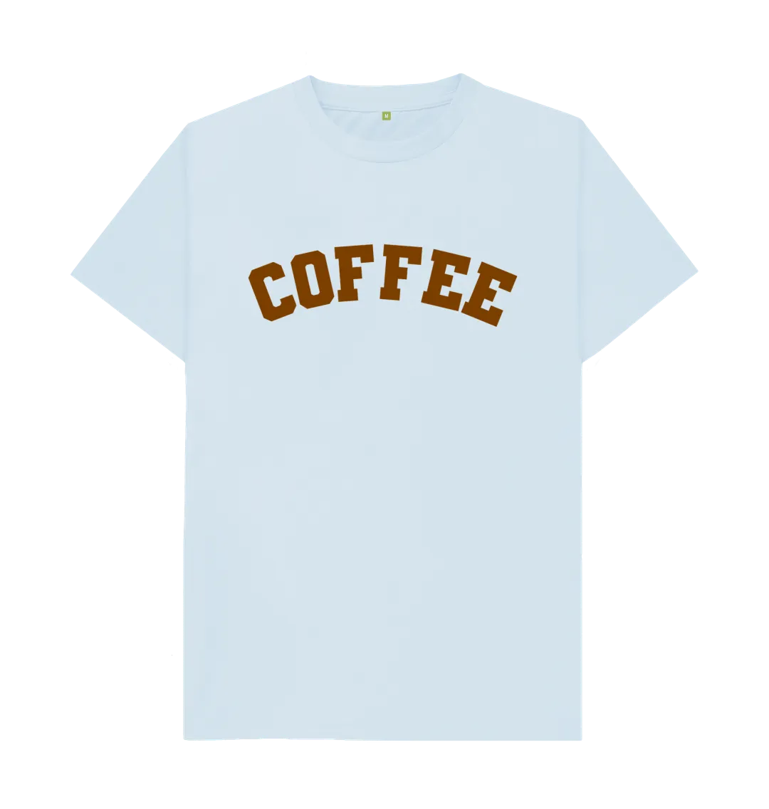 Coffee varsity unisex t-shirt