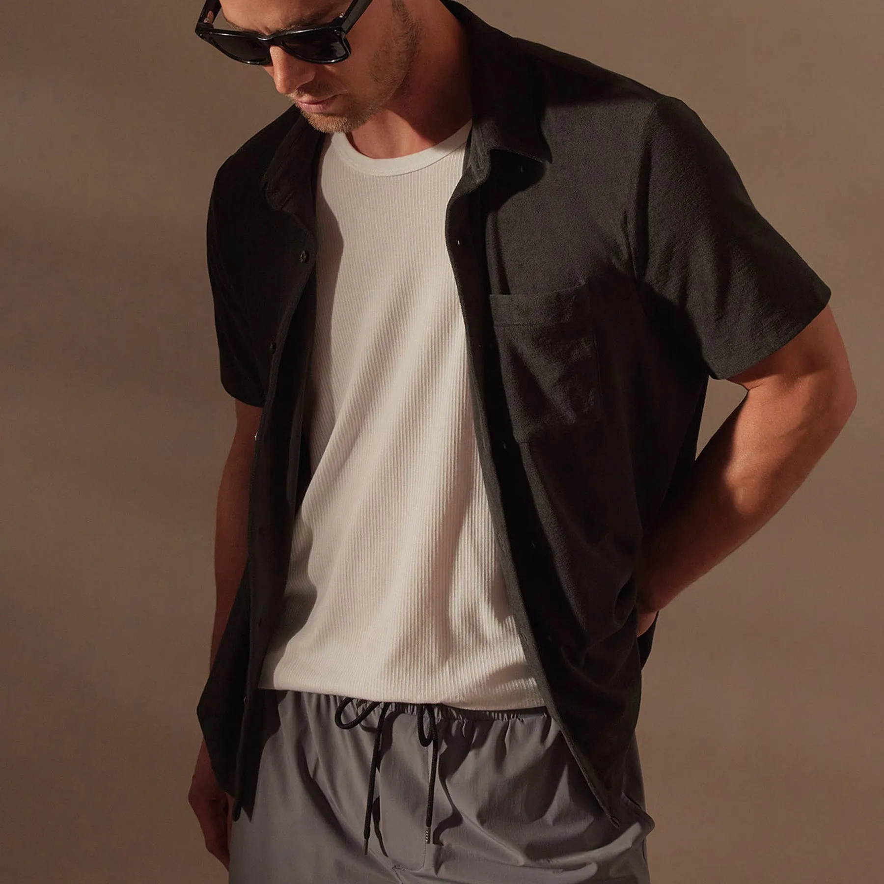 Cotton Terry Short Sleeve - Carbon