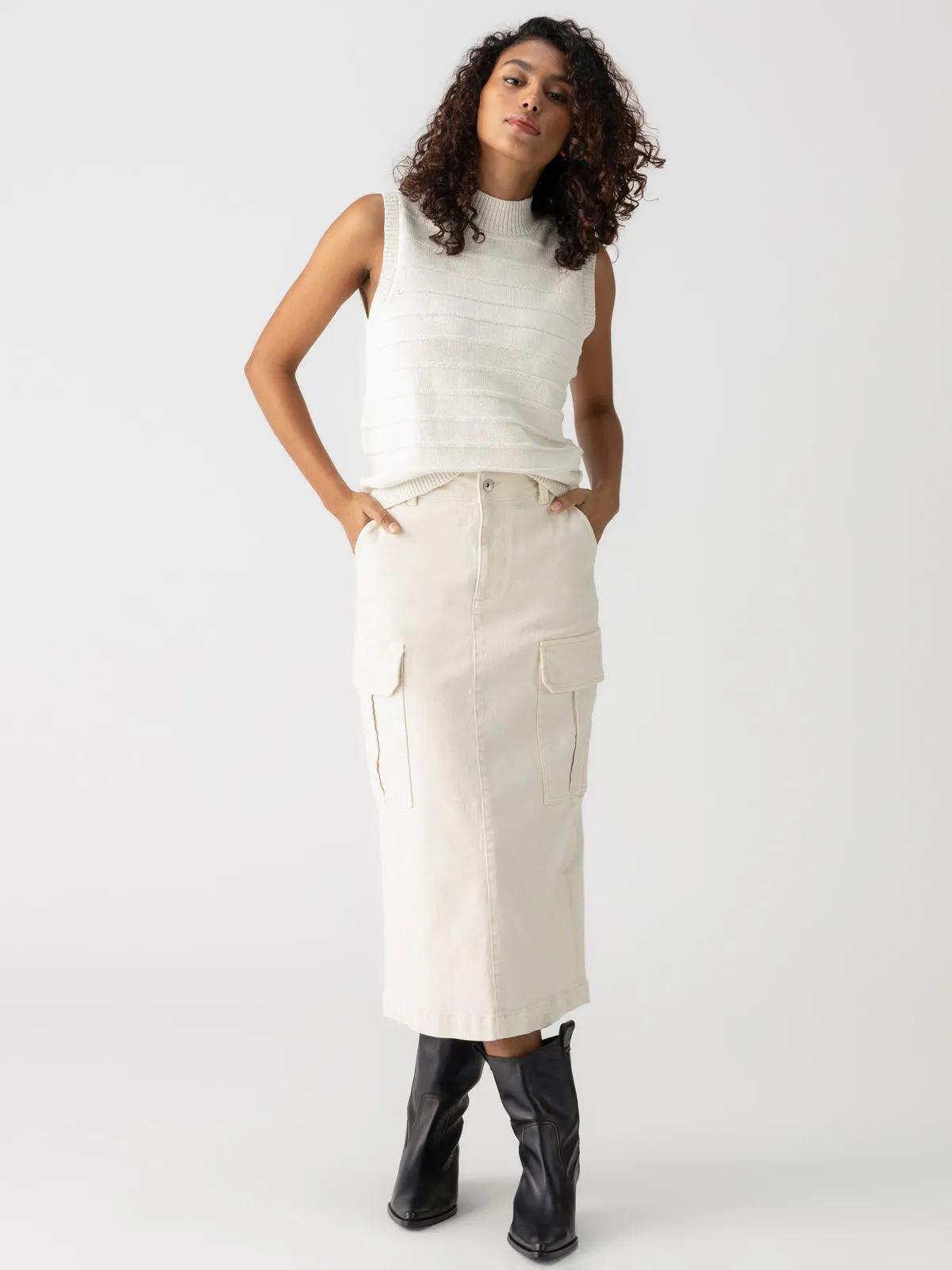 Essential Cargo Standard Rise Skirt French Vanilla