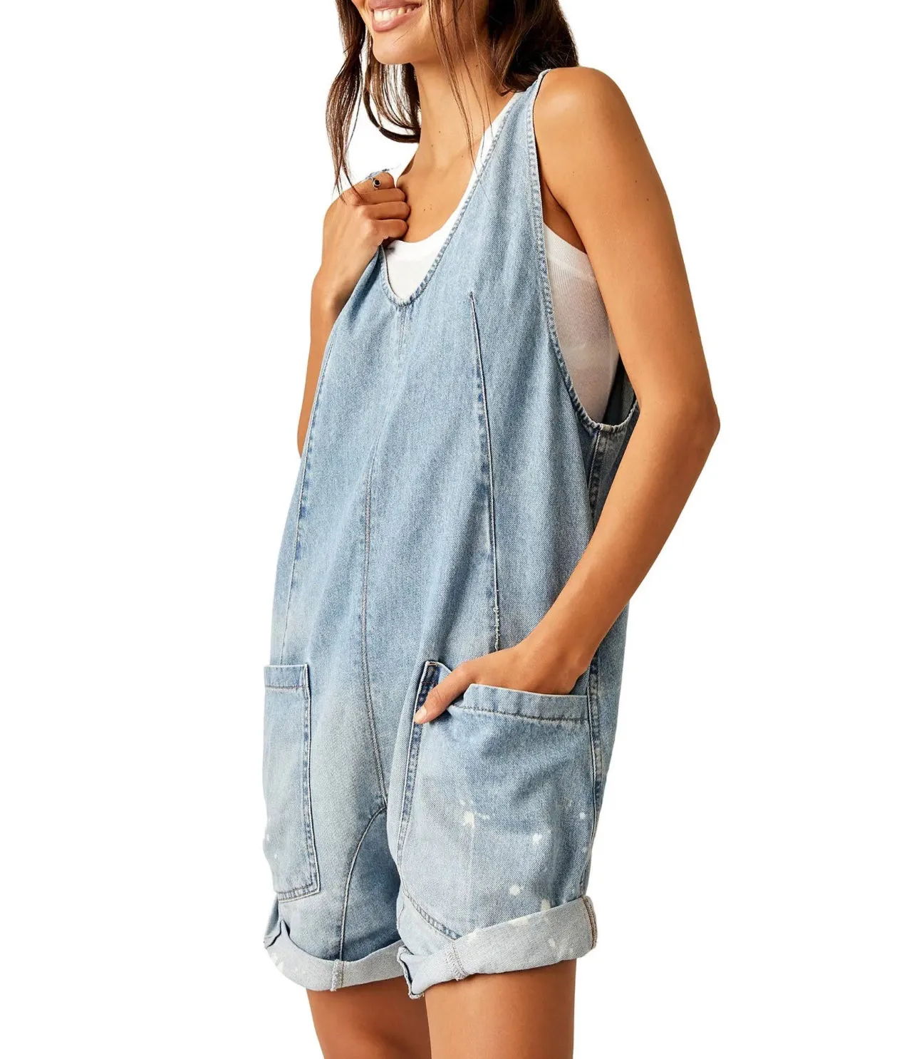 Free people high roller shortalls