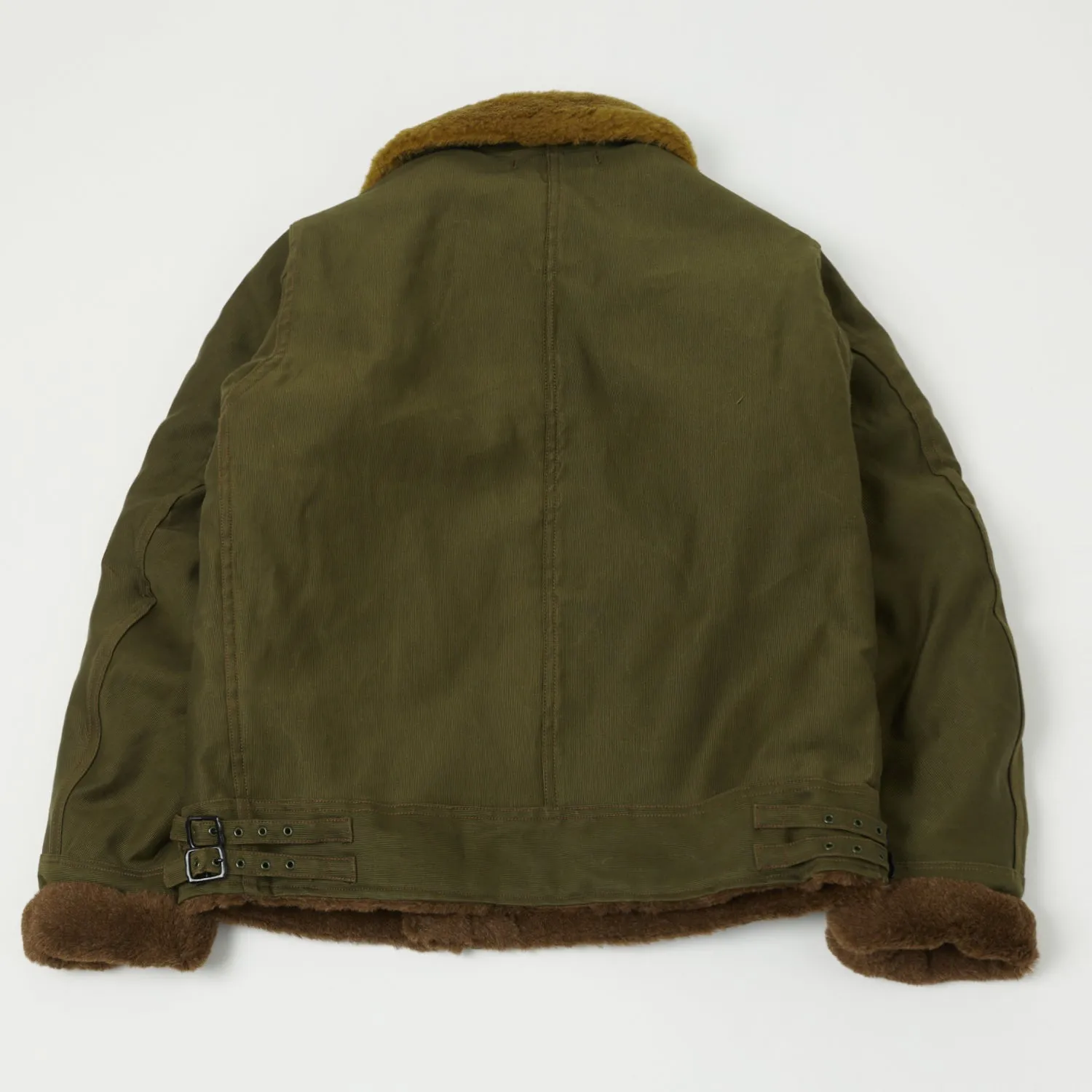 Freewheelers S-3 Winter Flying Jacket - Dark Khaki Green