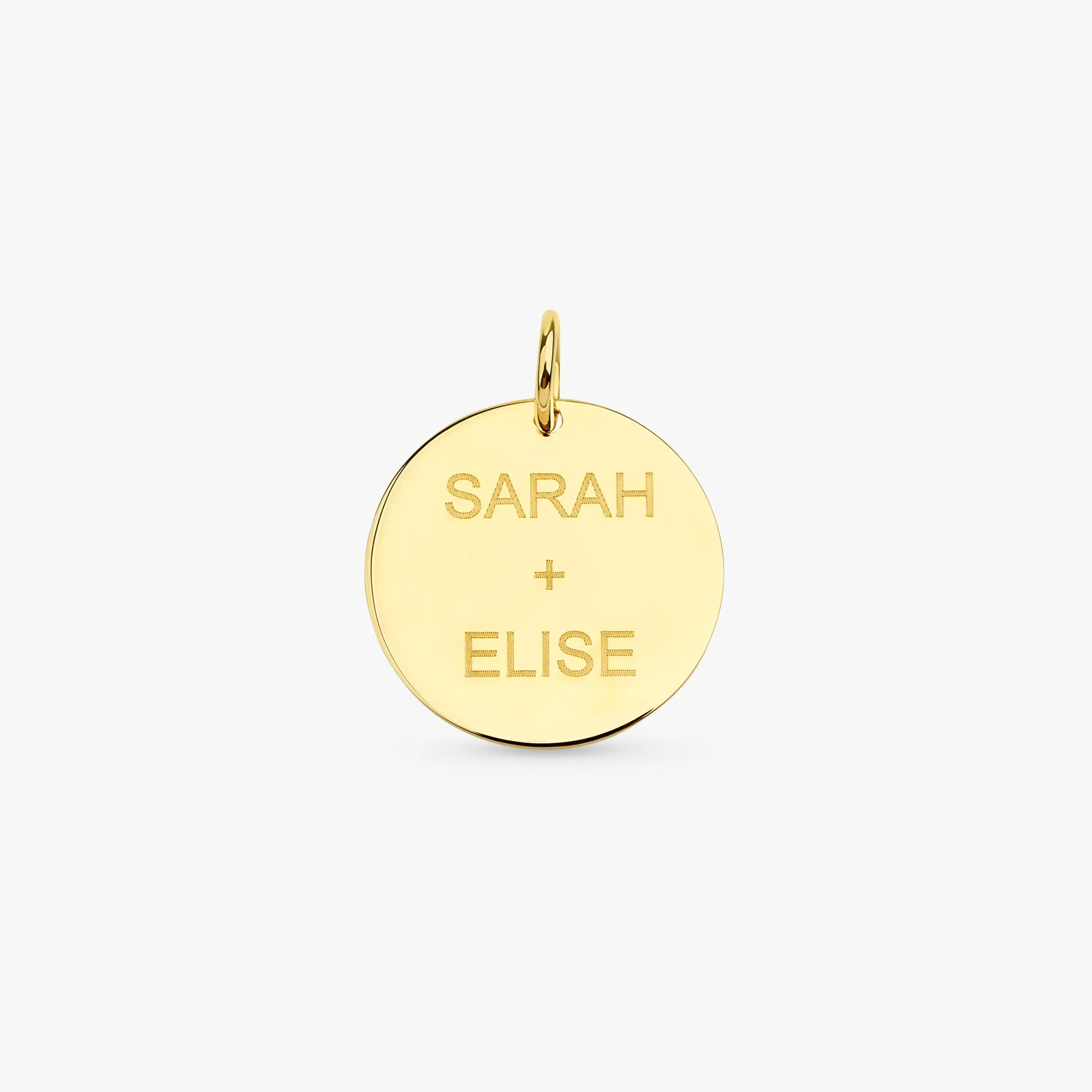 Gold Engravable Disc Charm, Cindra