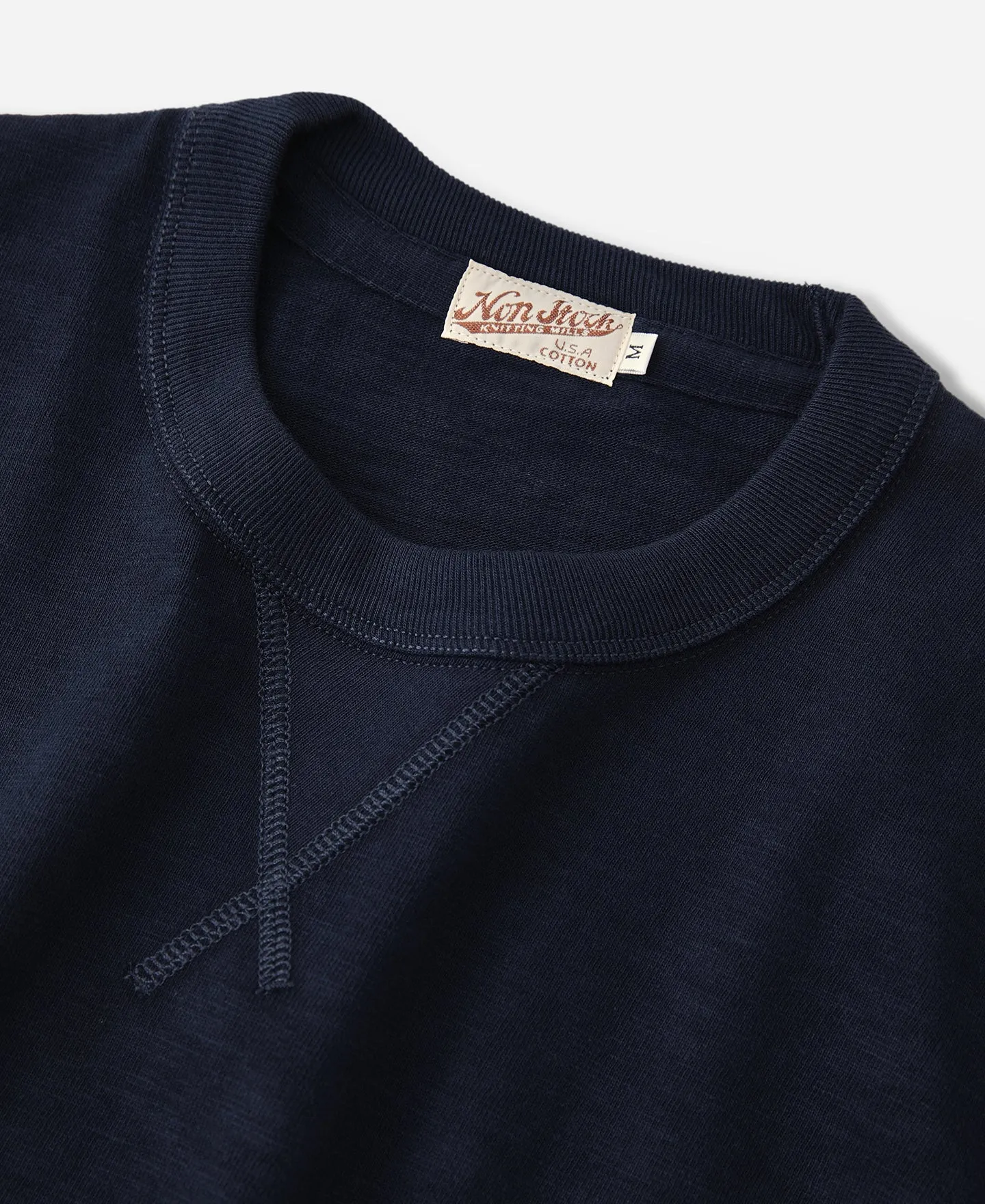 Heavyweight US Cotton Gusset Tubular T-Shirt - Indigo