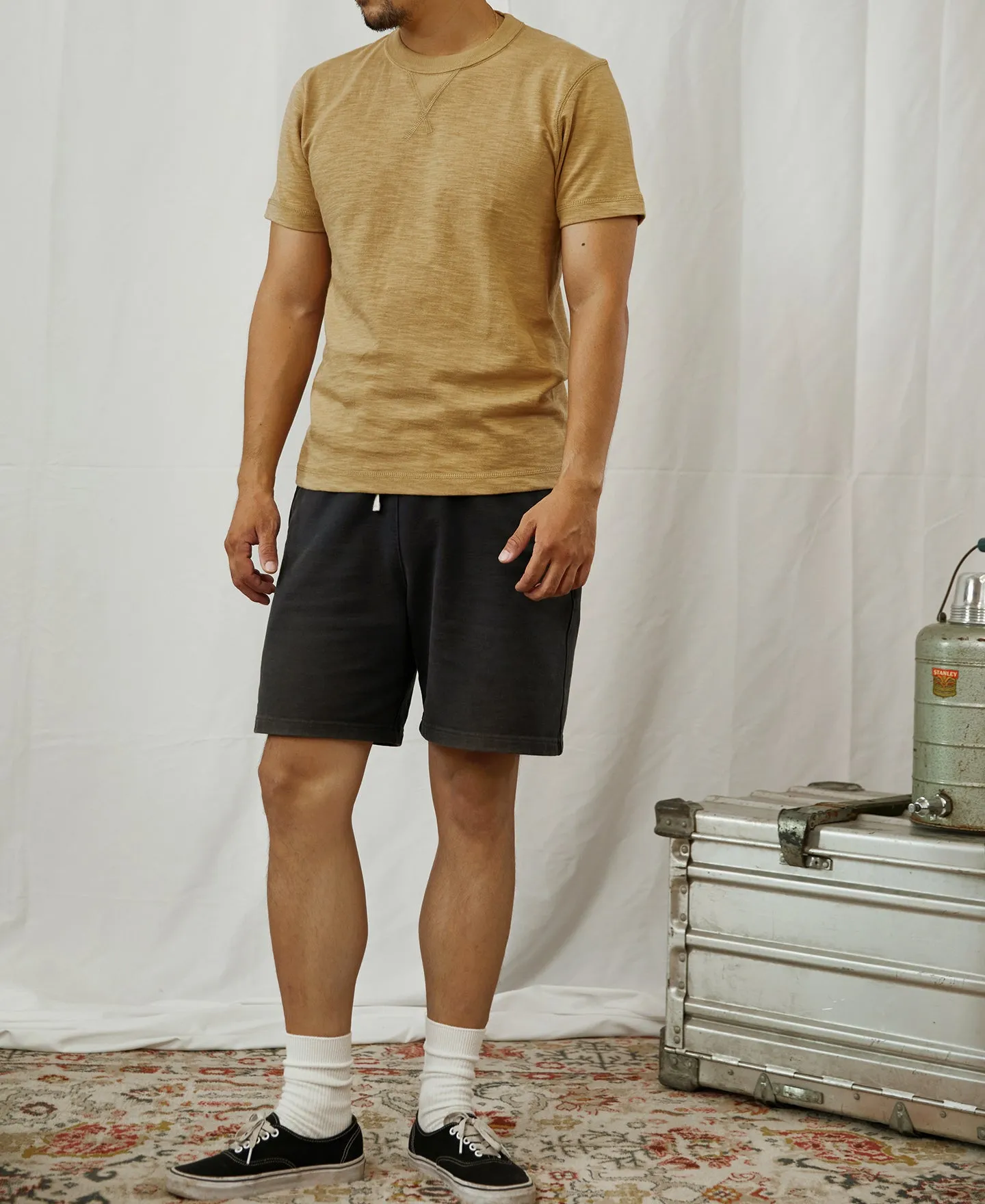 Heavyweight US Cotton Gusset Tubular T-Shirt - Sand