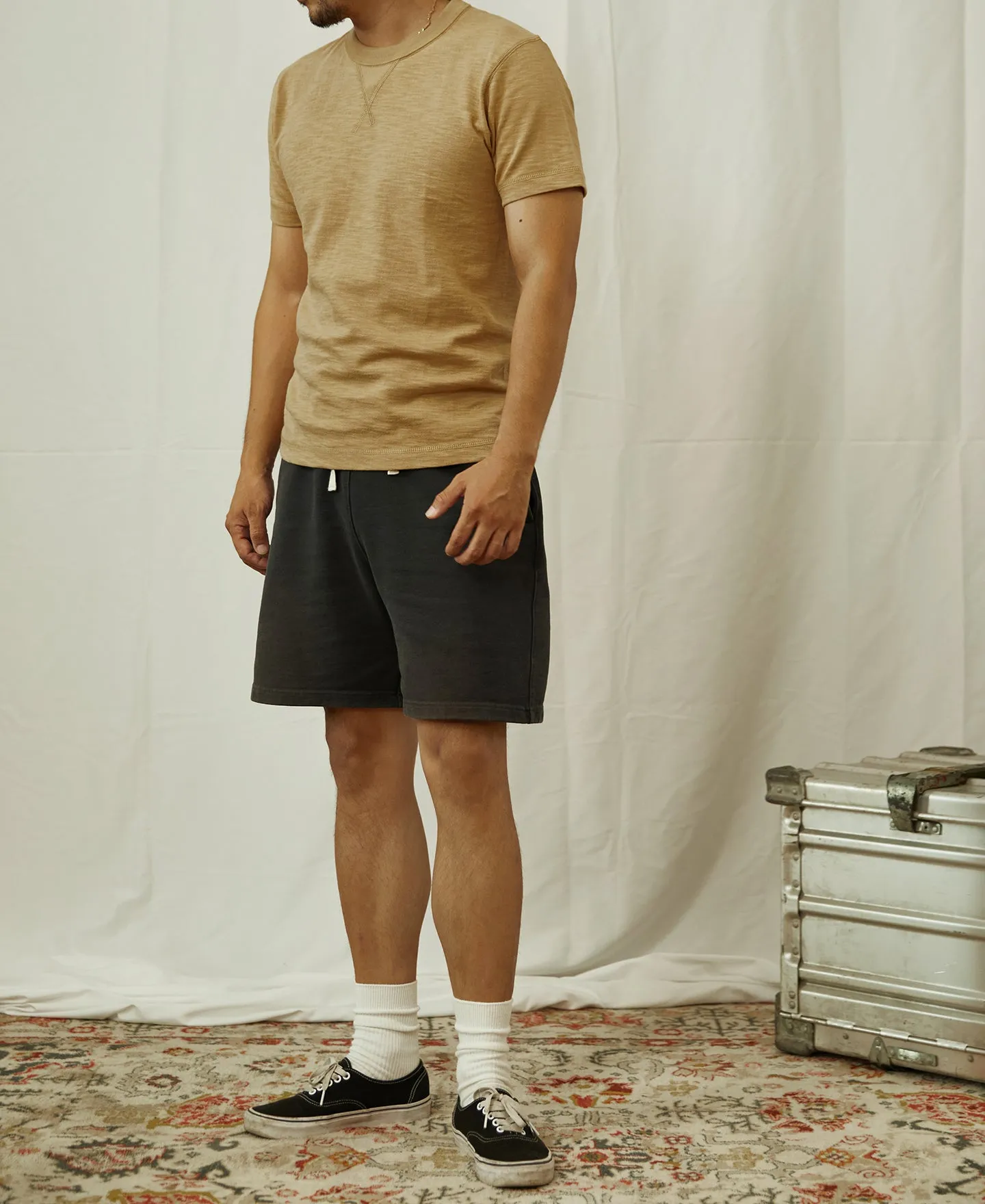 Heavyweight US Cotton Gusset Tubular T-Shirt - Sand