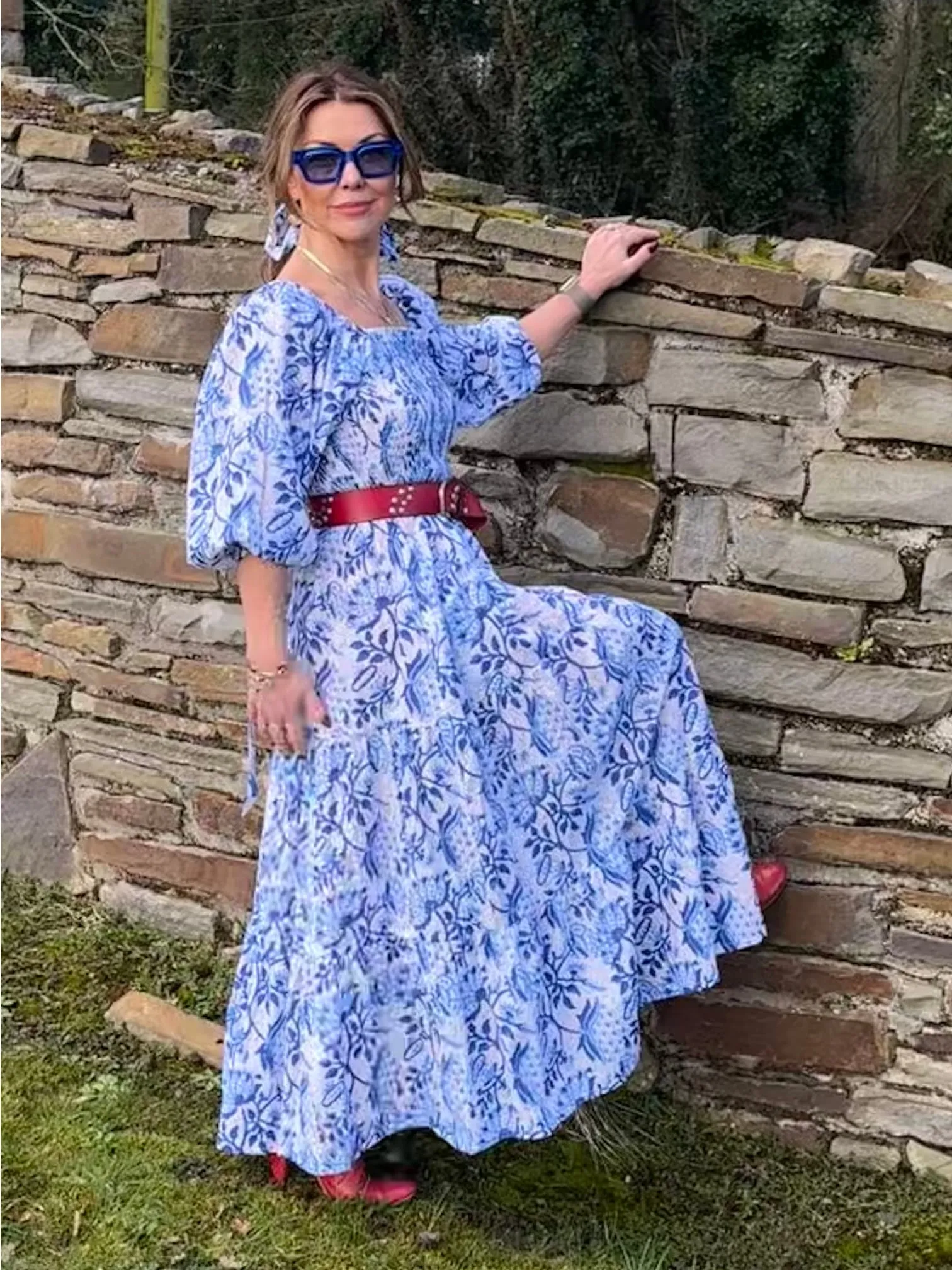 'HONOUR' IN CHINA BLUE (LONG MIDI)