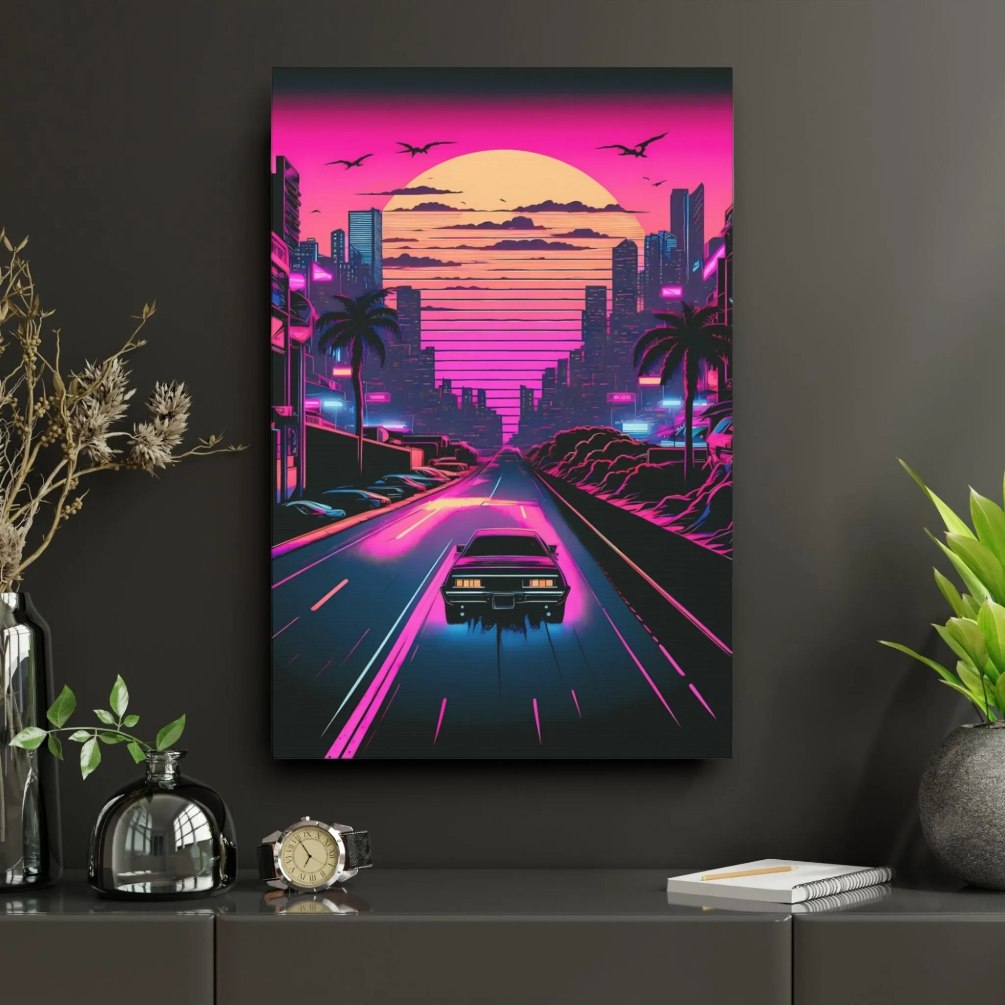 Hot Pink (Vice-City) Miami Canvas