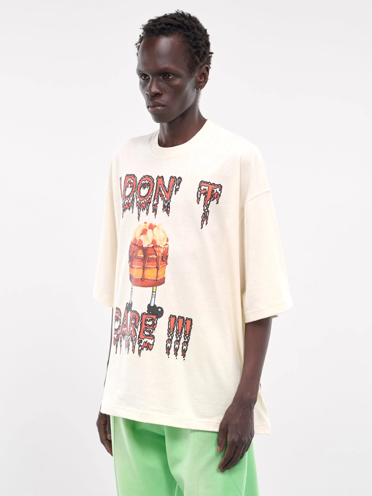 'I Don't Care' Rebirth Tee (HB-TO-1159-OFF-WHITE)