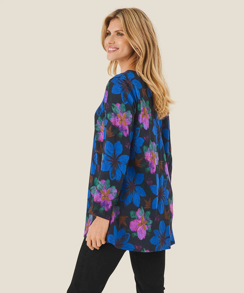 Floral Print Long Sleeve Top - Kay