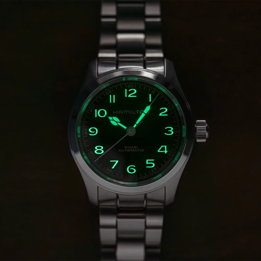 Khaki Field Murph Black Dial, 38mm Bracelet