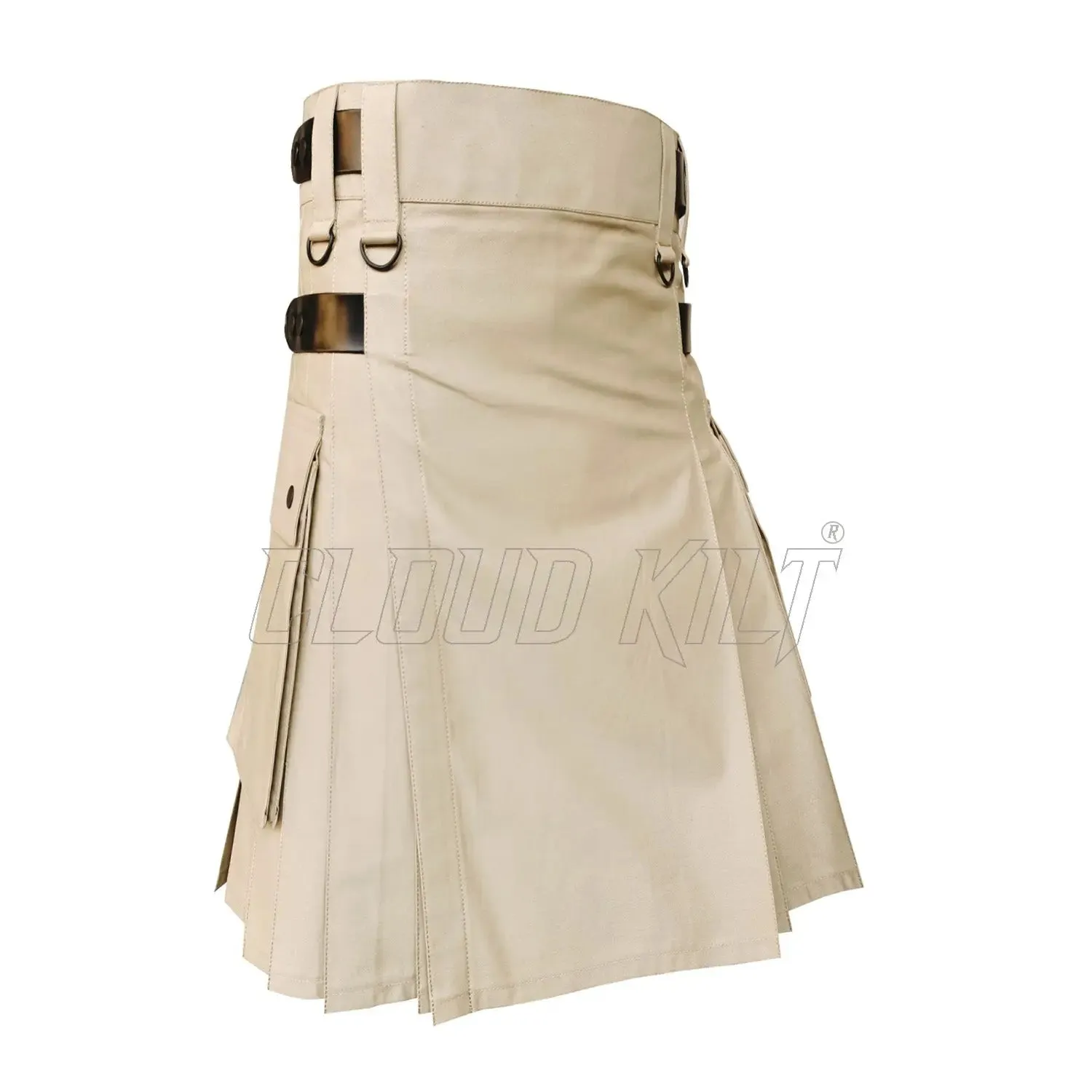 Khaki Utility Modern Deluxe Kilt