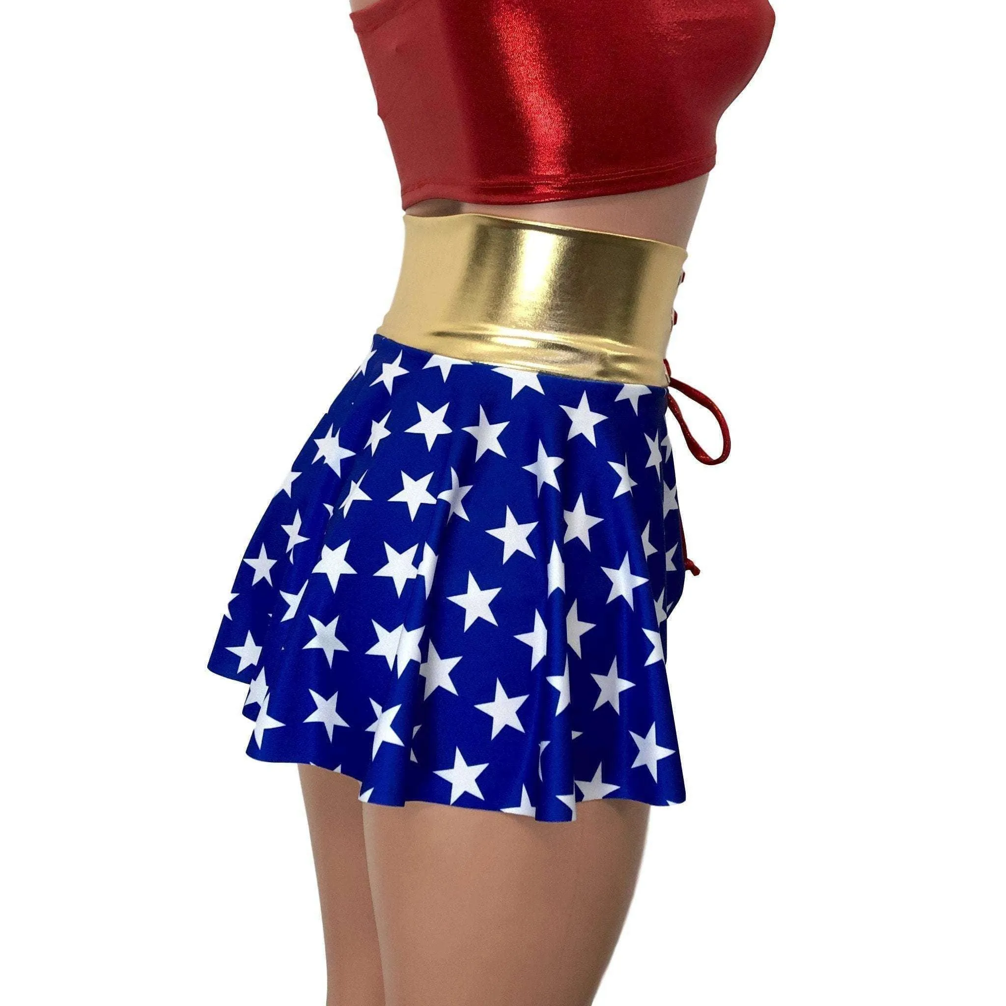 Lace-Up Corset Skirt - Wonder Woman Inspired