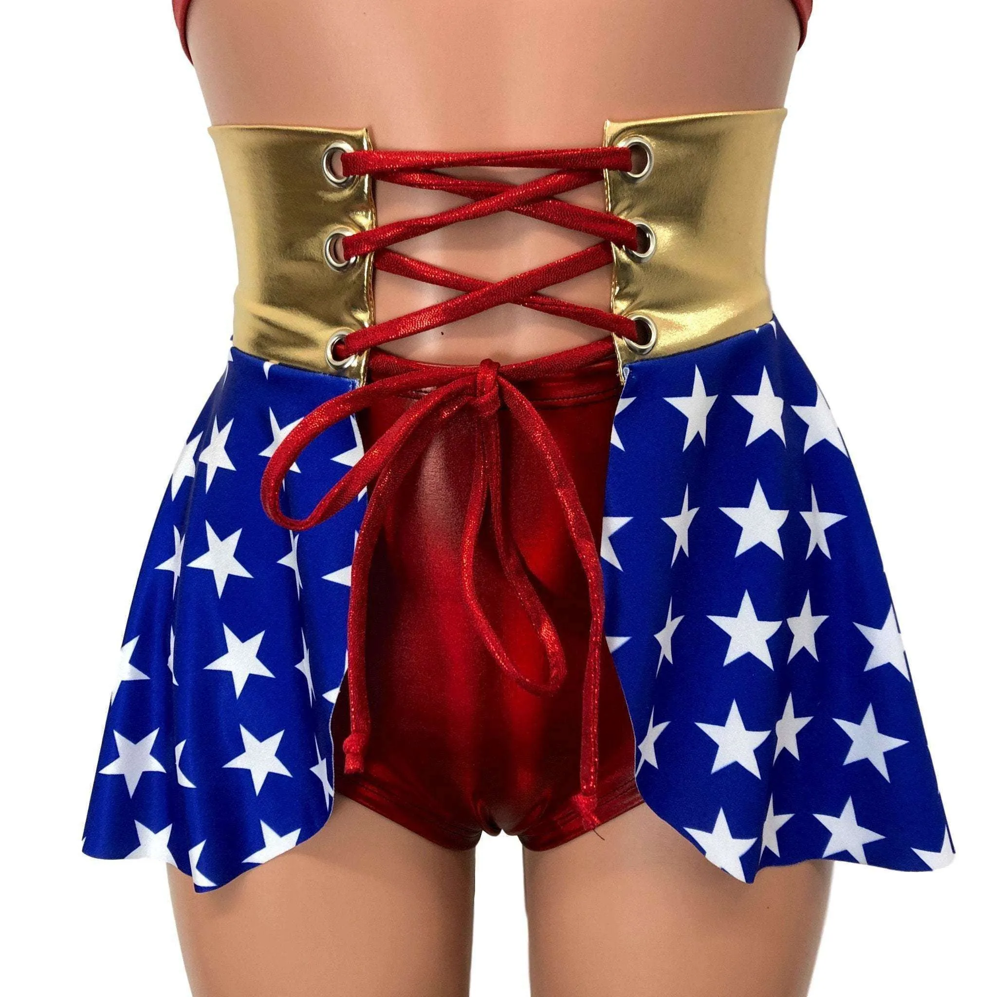 Lace-Up Corset Skirt - Wonder Woman Inspired