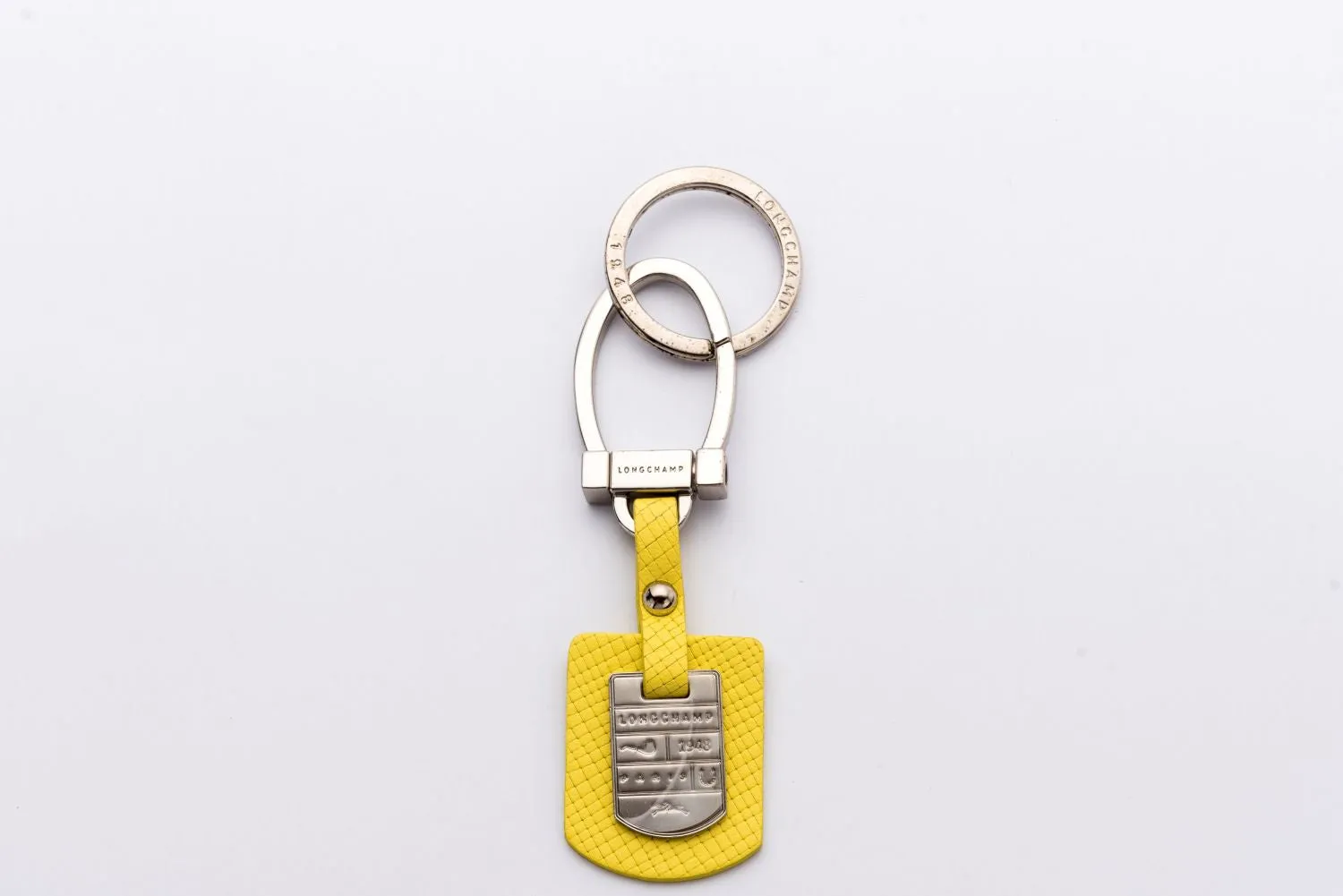 Longchamp Keychain Yellow Color Silver Hardware