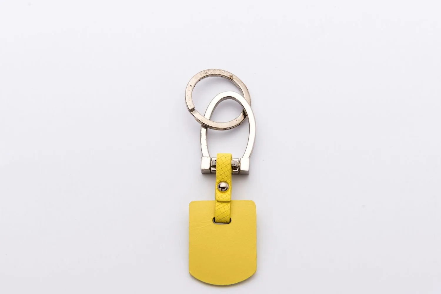 Longchamp Keychain Yellow Color Silver Hardware